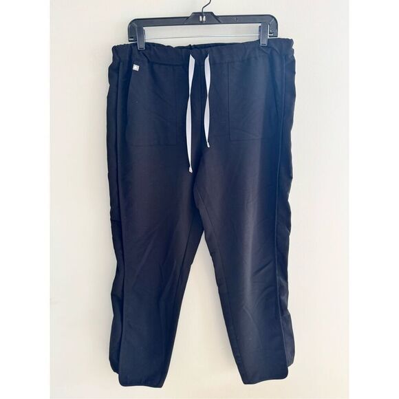 FIGS Black Drawstring Black Scrub Pants, Size L - Picture 1 of 5